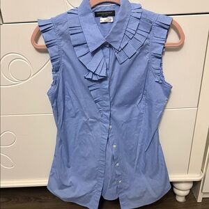 Banana Republic Light Blue Sleeveless Blouse